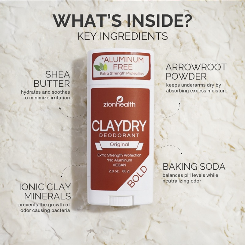 Zionhealth Bio Claydry Deodorant Original 80g