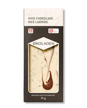 økoladen Chokolade Hvid Lakrids    75g