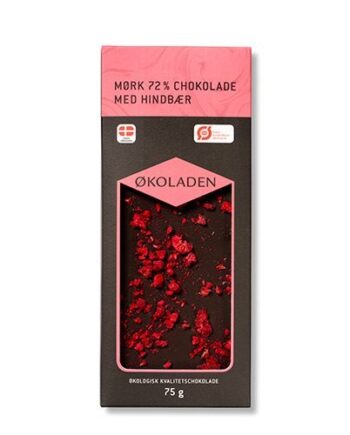 økoladen Chokolade Mørk Hindbær 72     75g