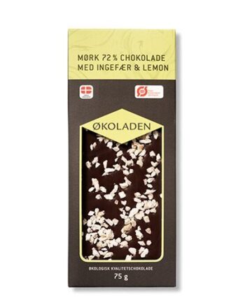 økoladen Chokolade Mørk Ingefær Lemon    75g
