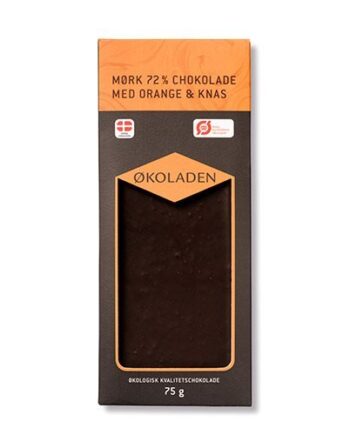 økoladen Chokolade Mørk Orange Knas    75g