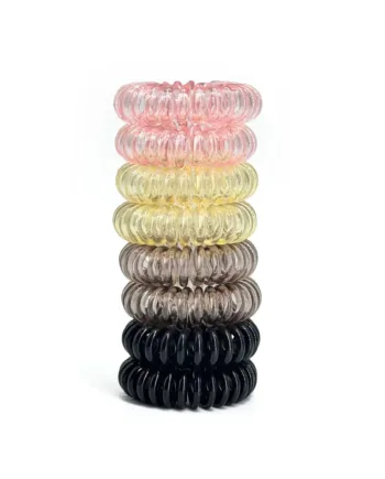 -pak Spiral Hårelastikker Blush