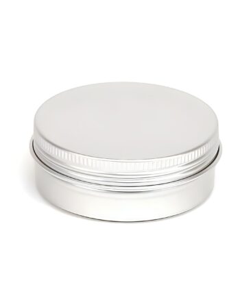 Aluminiumsbøtte 60 Ml Med Skruelåg Og Skumpude Hedenhus Indvendig Lakering  Diameter 71 Mm  Højde 25 Mm