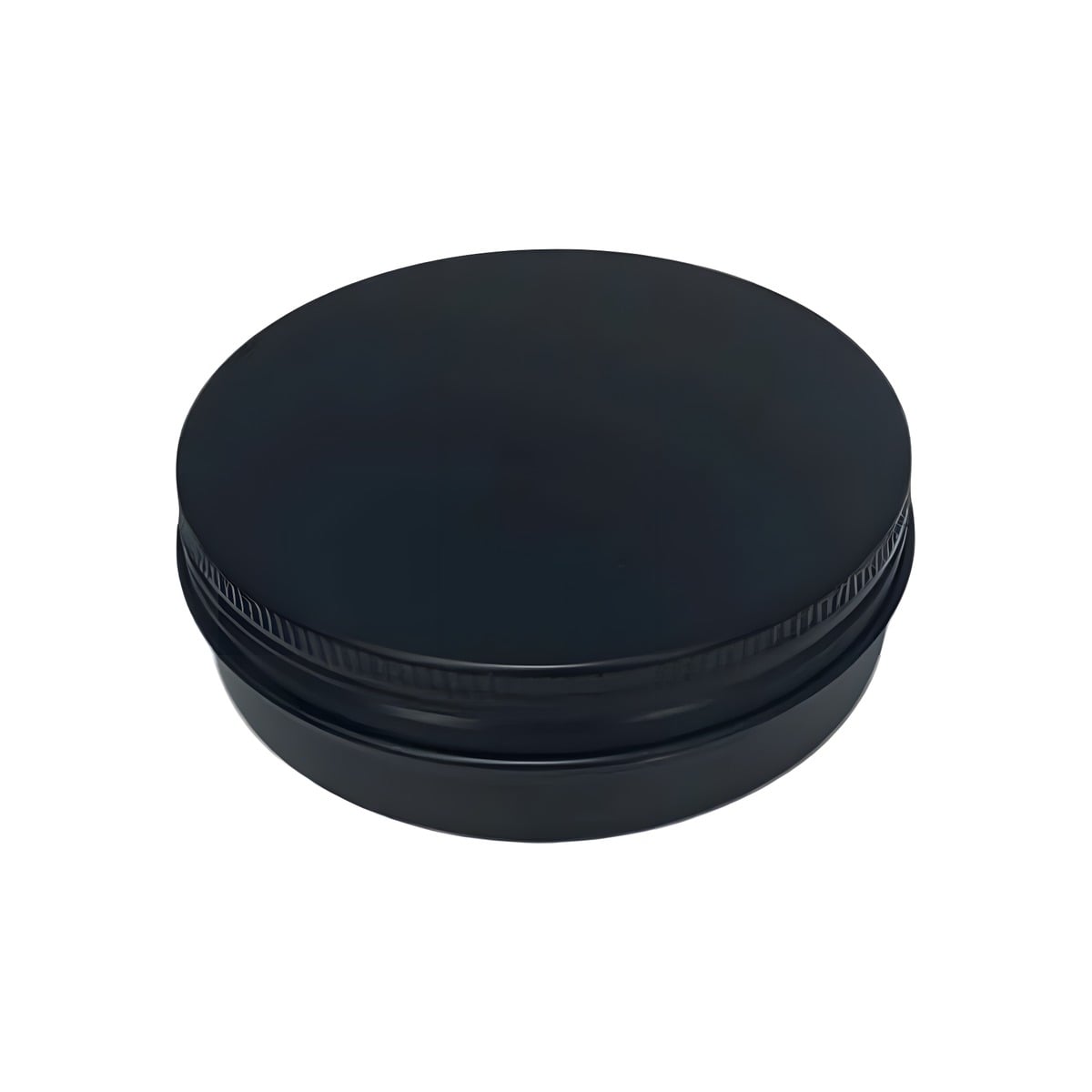 Aluminiumsbøtte 50 Ml Sort Diameter 59 Mm Højde 27 Mm Lakbelagt Hedenhus Skumpude Låg Velegnet Til Cremer