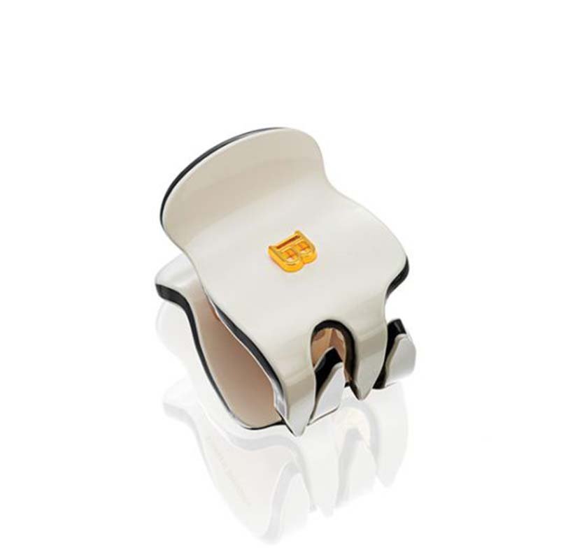 Balmain Cellulose Acetate Pince   Cheveux Extra Small White Black