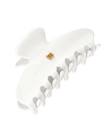 Balmain Cellulose Acetate Pince   Cheveux Medium White