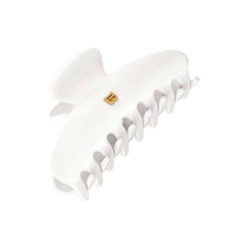 Balmain Cellulose Acetate Pince   Cheveux Medium White