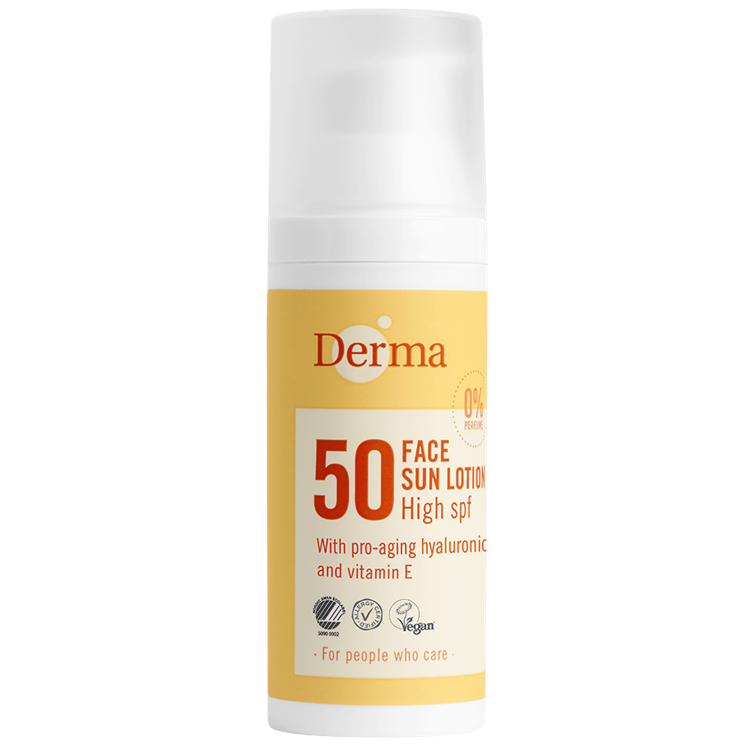 Derma Ansigtssolcreme Spf50  50 Ml  økologisk Solcreme Vandfast Solcreme