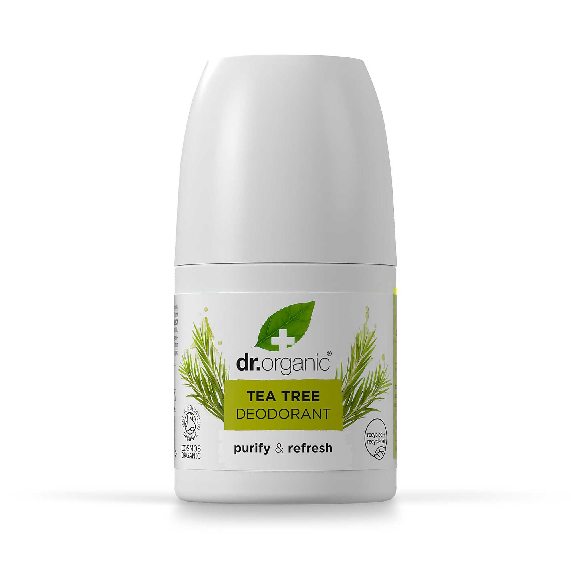 Dr  Organic Deo Roll On Tea Tree 50 Ml