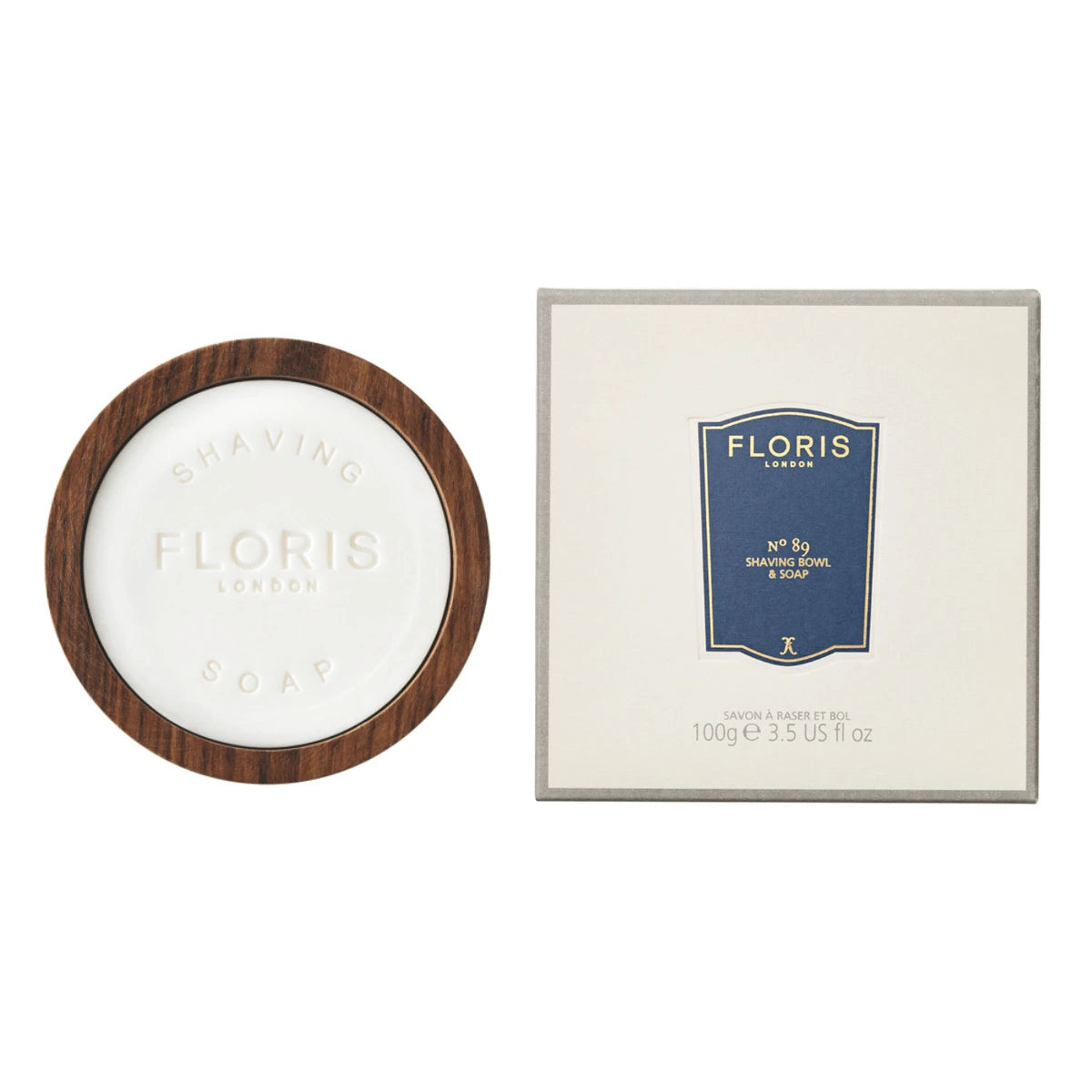 Floris London No 89  Barbersæbe   Træskål  100 Gr