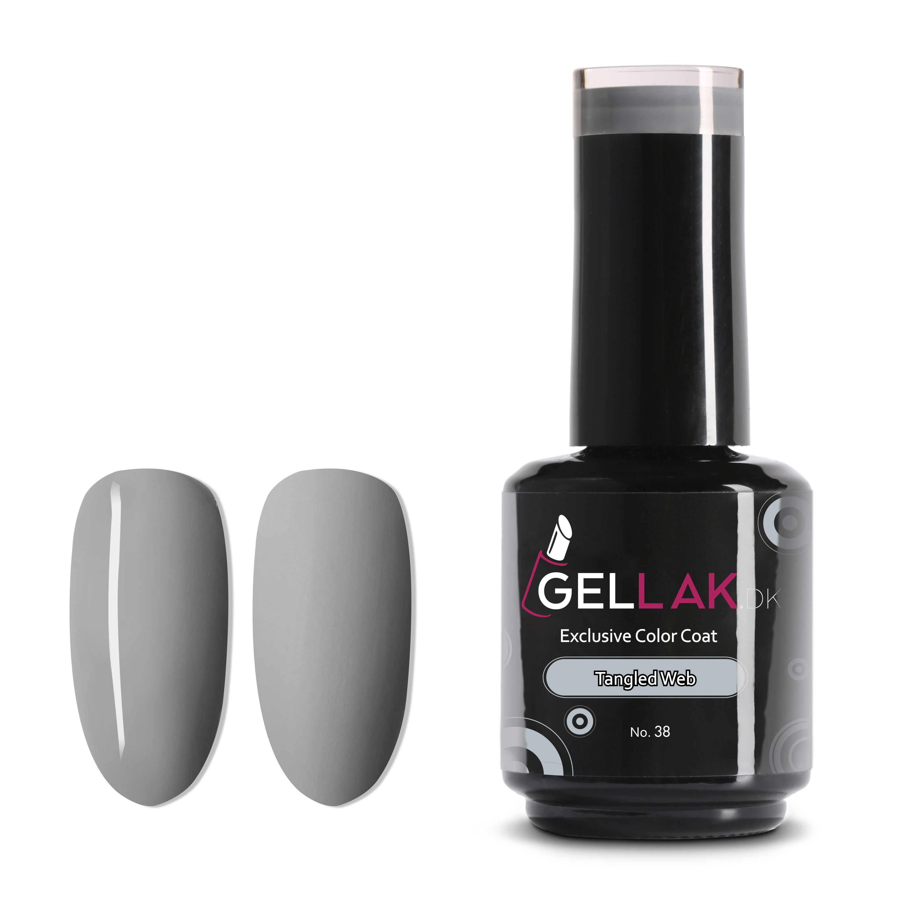 Gel Neglelak Grå   15 Ml   Tangled Web No  38   Gellak Dk