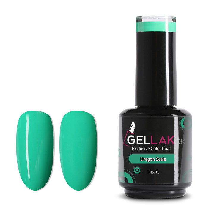 Gel Neglelak Grøn   15 Ml   Dragon Scale No  13   Gellak Dk