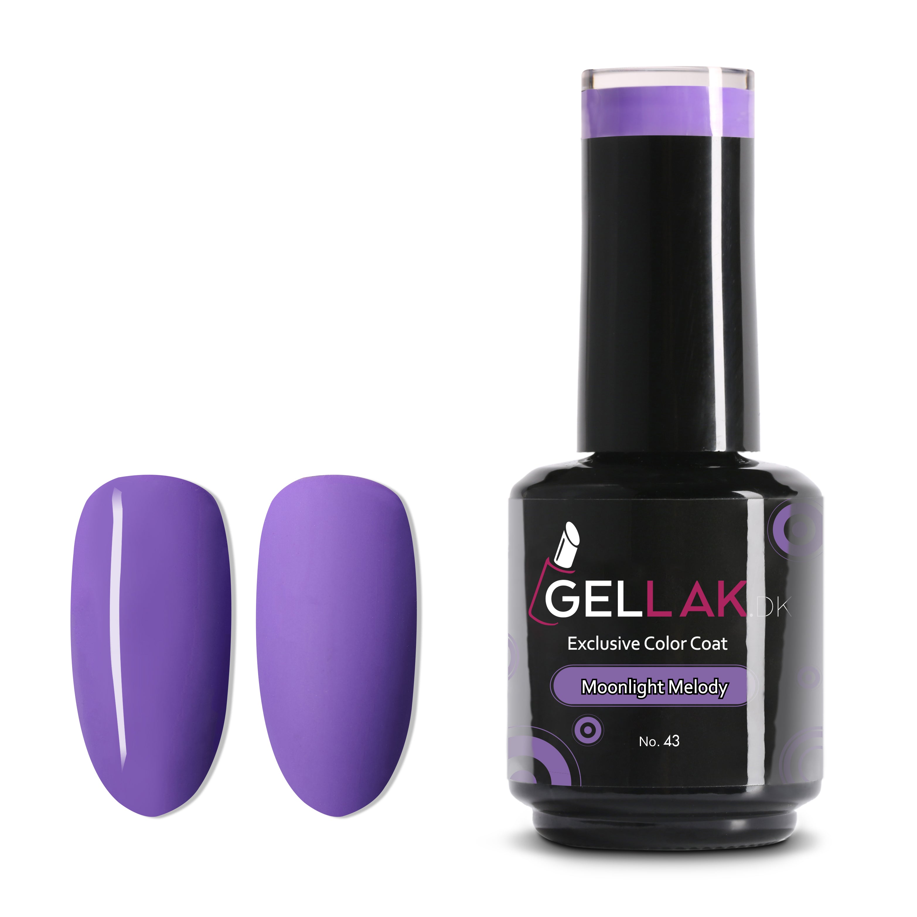 Gel Neglelak Lilla   15 Ml   Moonlight Melody No  43   Gellak Dk