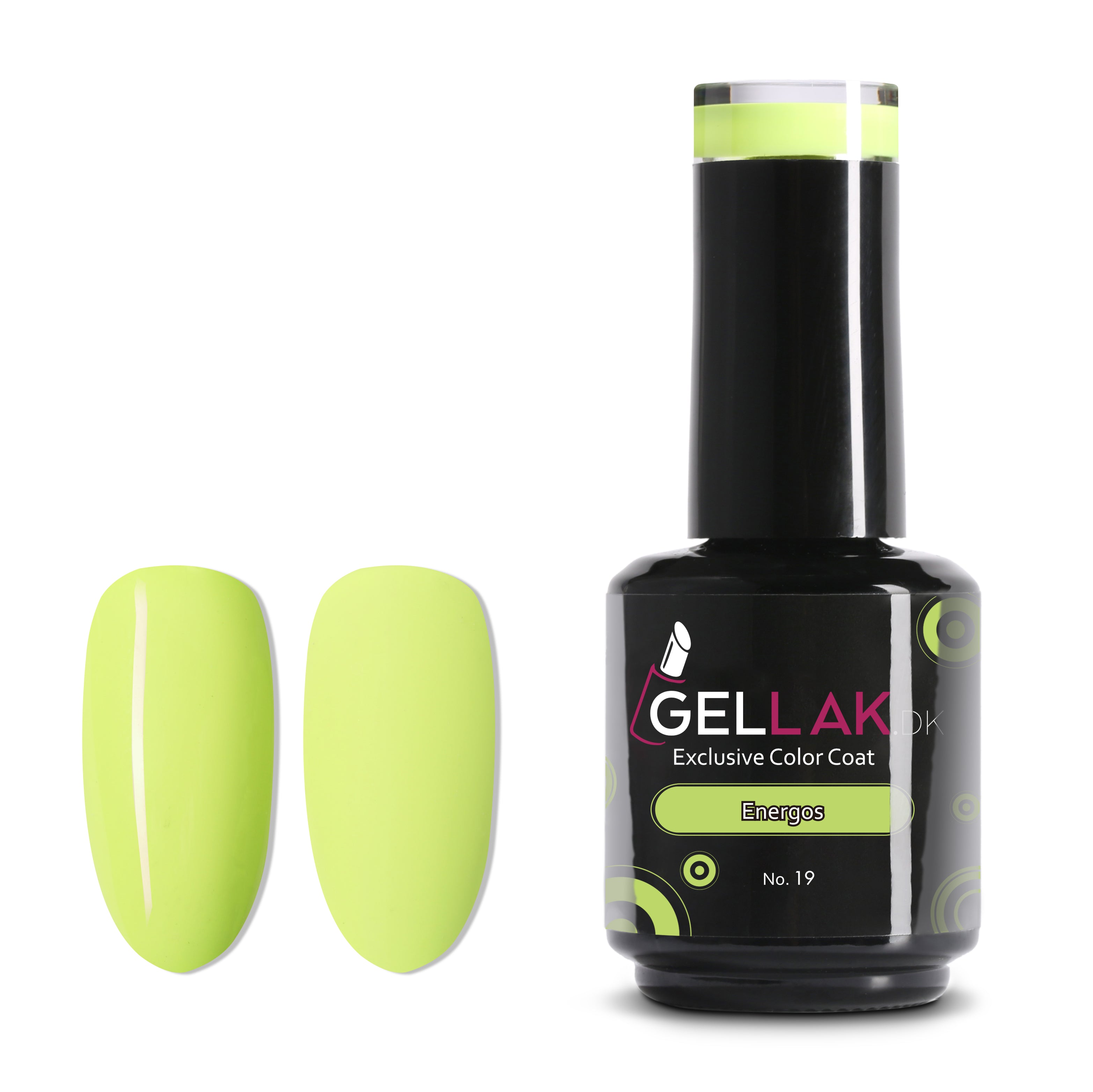 Gel Neglelak Limegrøn   15 Ml   Energos No  19   Gellak Dk