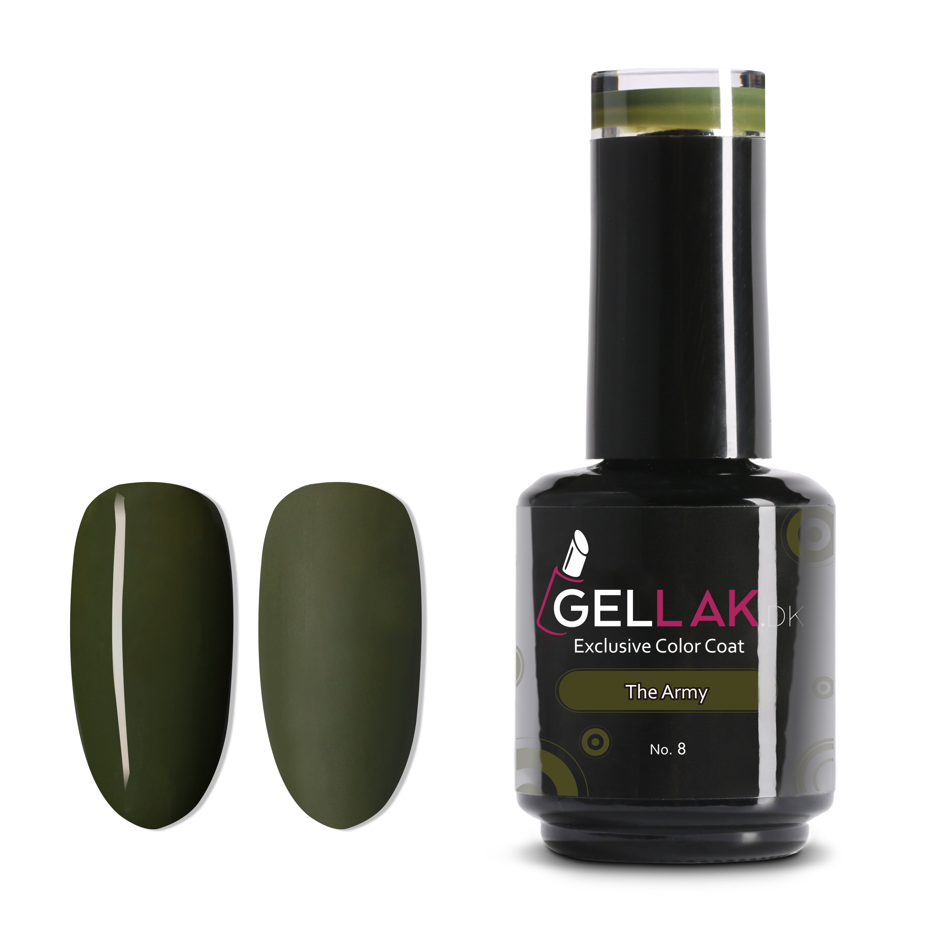 Gel Neglelak Mørkegrøn   15 Ml   The Army No      Gellak Dk