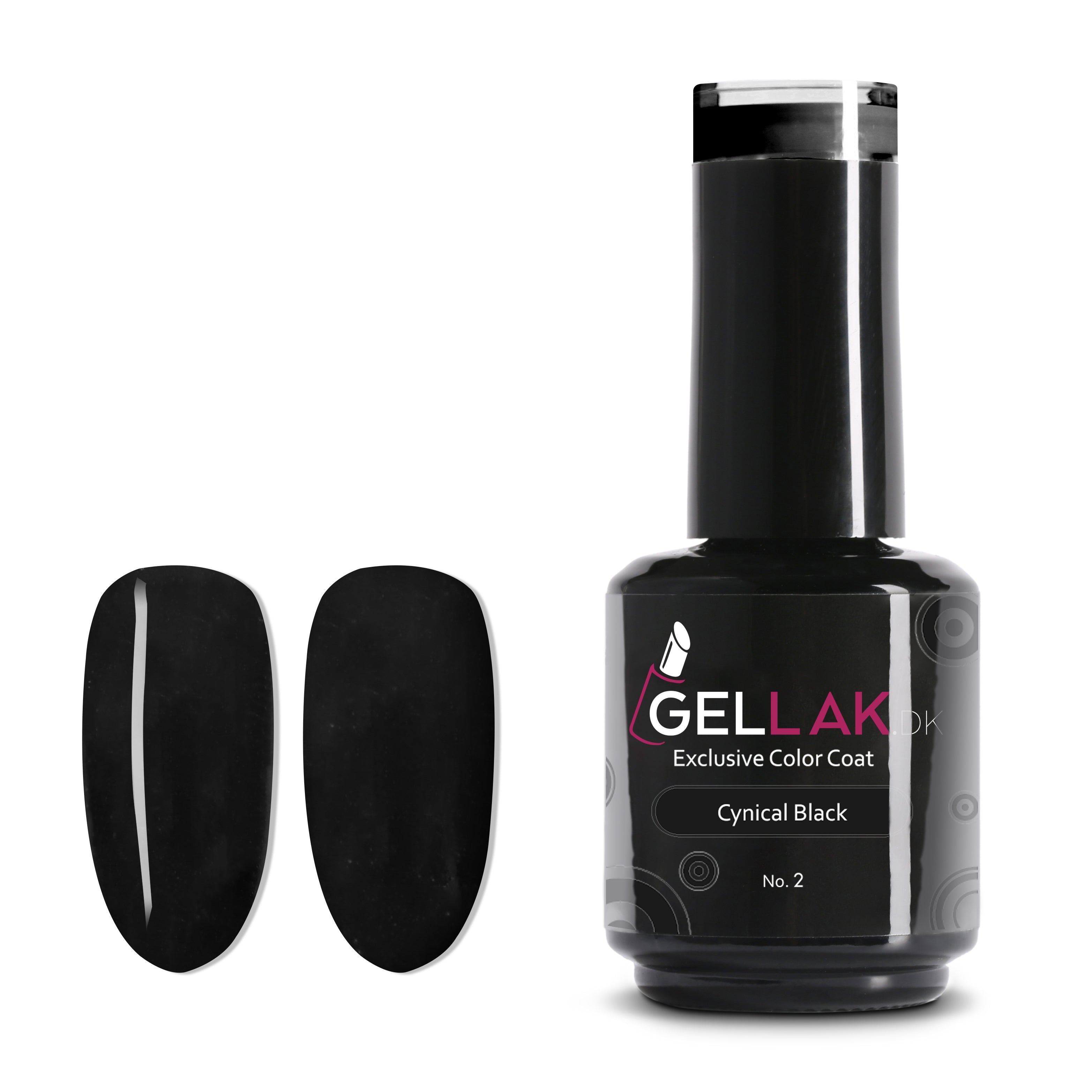 Gel Neglelak Sort   15 Ml   Cynical Black No      Gellak Dk