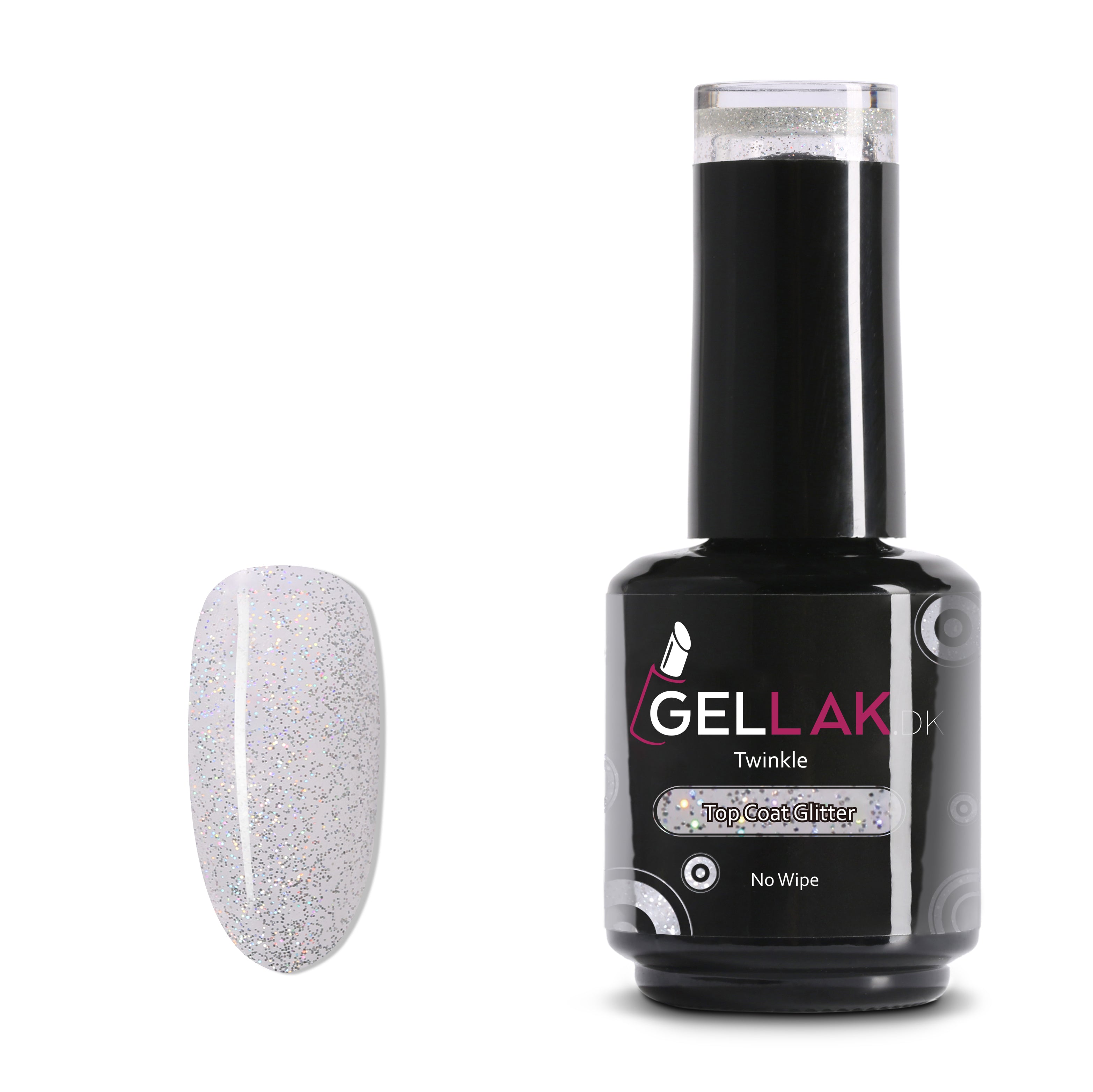 Gel Neglelak Top Coat Glimmer   15 Ml   Twinkle   Toplak   Gellak Dk