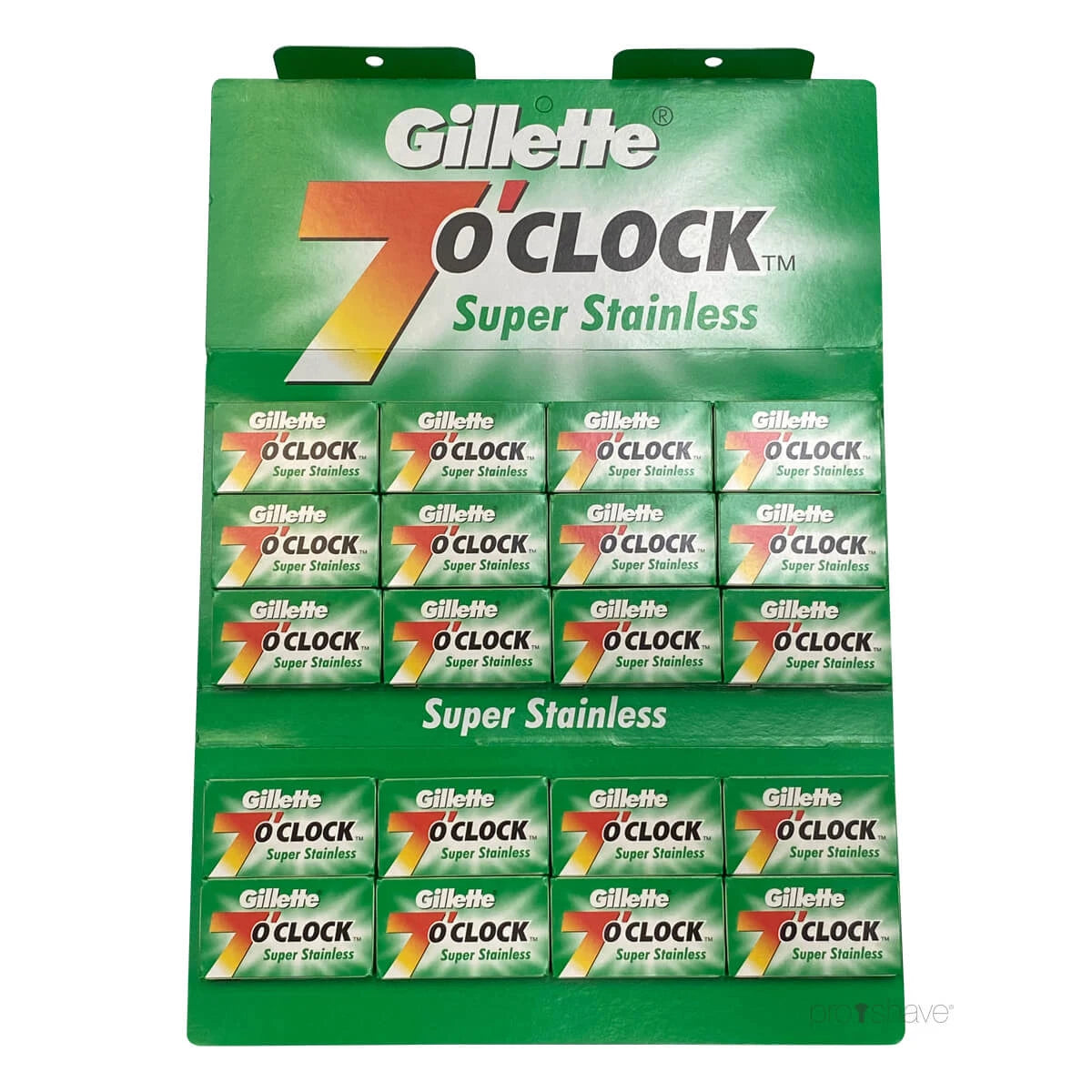 Gillette Apos Clock Super Stainless De-barberblade Grøn Stang 20x5 Stk 100 Stk