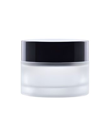 50 Ml  Glas Creme Bøtte Med Sort Låg