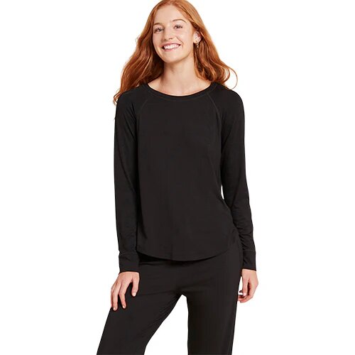 Goodnight Raglan Sleep Top Black