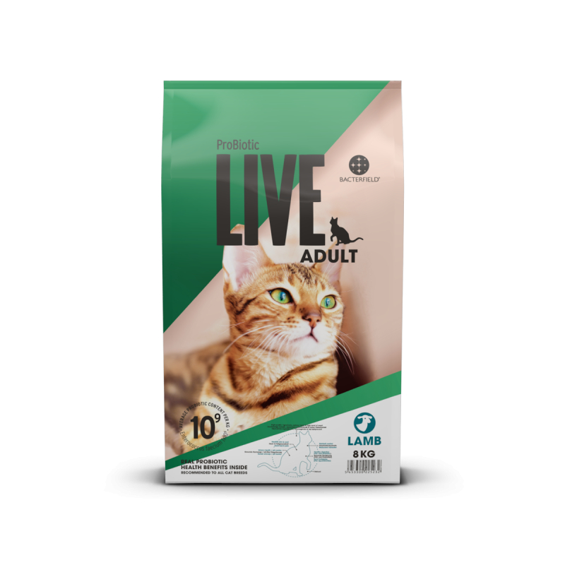Kg  Probiotic Live Adult Kat Kattefoder Med Lam