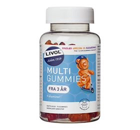 Livol Multi Gummies Med Hindbær-  Appelsin- Og Blåbærsmag 75 Gummies