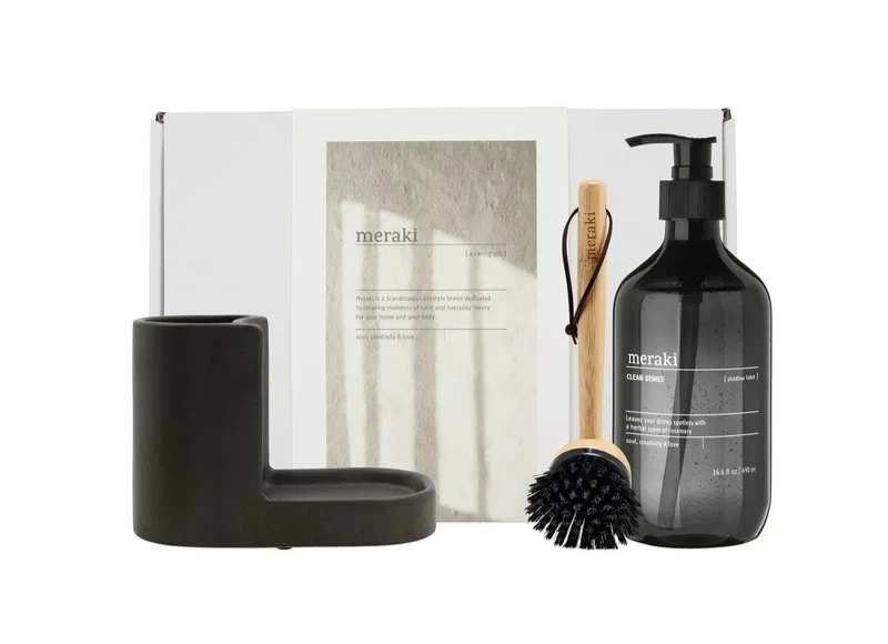 Meraki Gaveæske Dark Grey Holder Nature Brush Shadow Lake Dish Wash 490ml