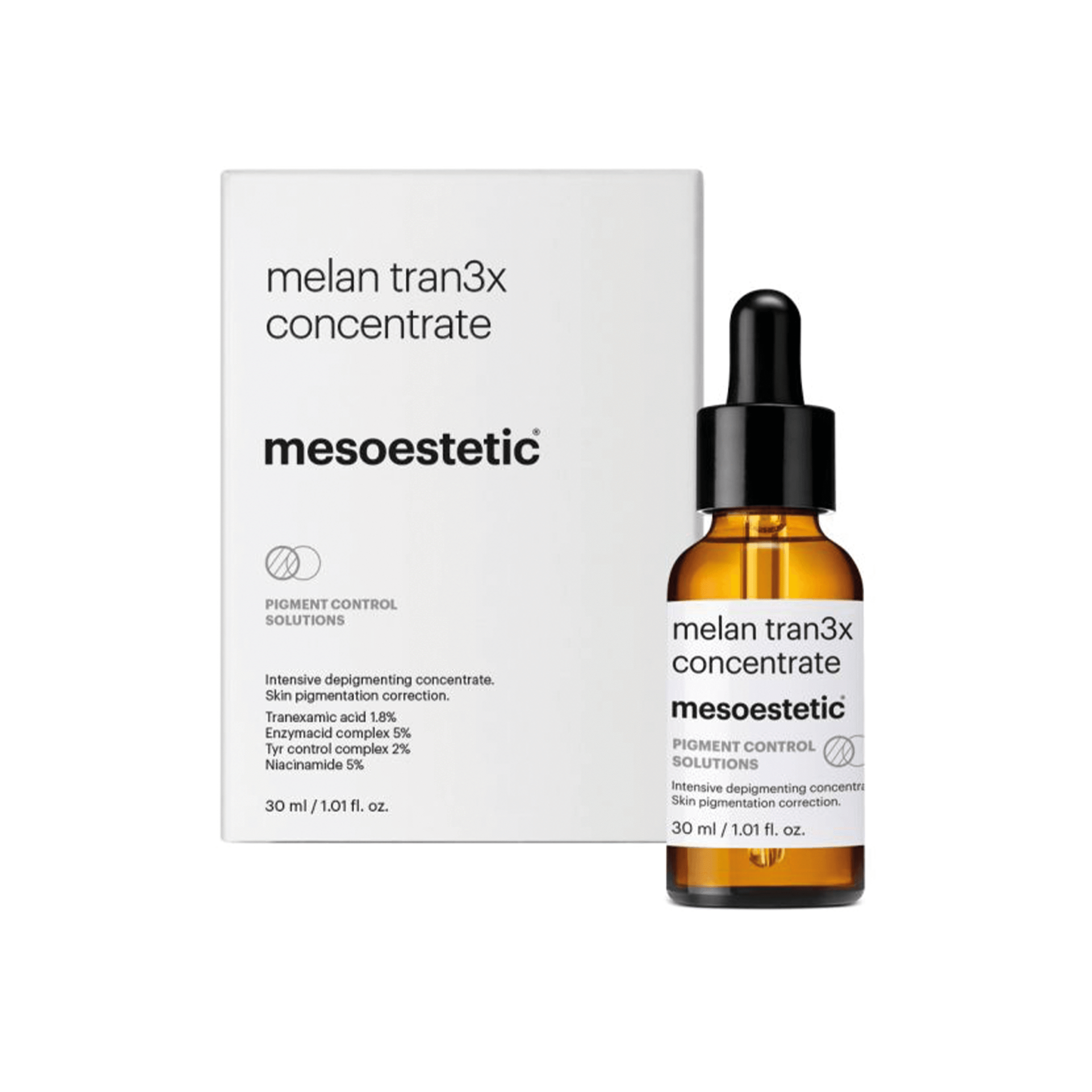 Mesoestetic Melan Tran3x Concentrate Intensiv Depigmenterende Koncentrat 30 Ml Effektiv Mod Pigmentfejl Pigmentpletter Og Pigmentforandringer