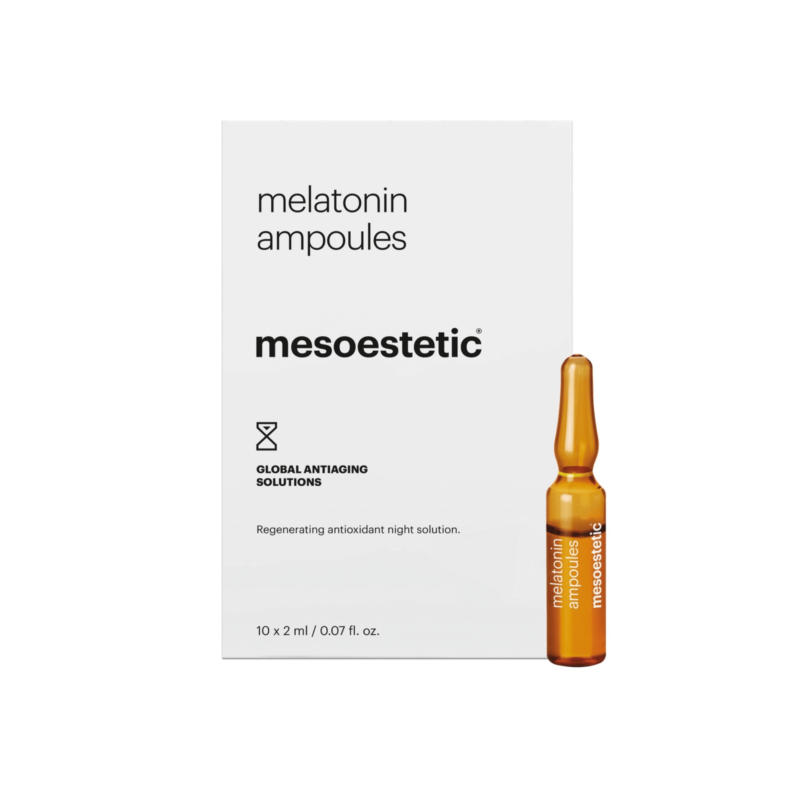 Mesoestetic Melatonin Ampoules Antiage Ampuller Med Regenererende Effekt Til Nat 10 Ml Effektiv Mod Tegn På Aldring