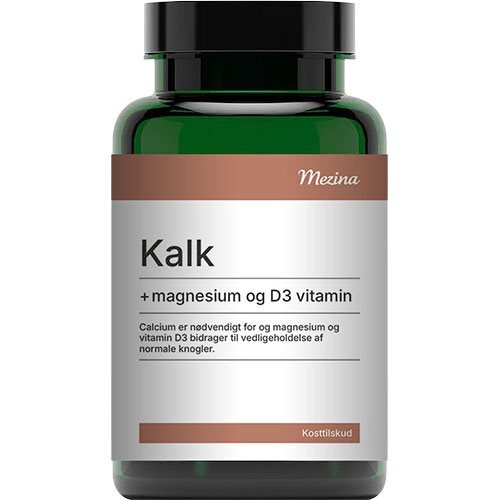Mezina Kalk Med Magnesium Og D3-vitamin 180 Tabletter