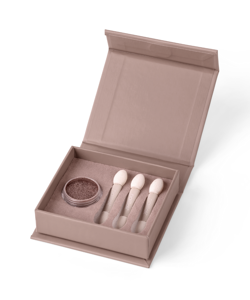 Naillak Chrome Powder Rose Inkl Applikatorer
