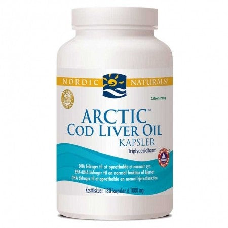 Nordic Naturals Arctic Cod Liver Oil Kapsler Med Citronsmag 180 Stk