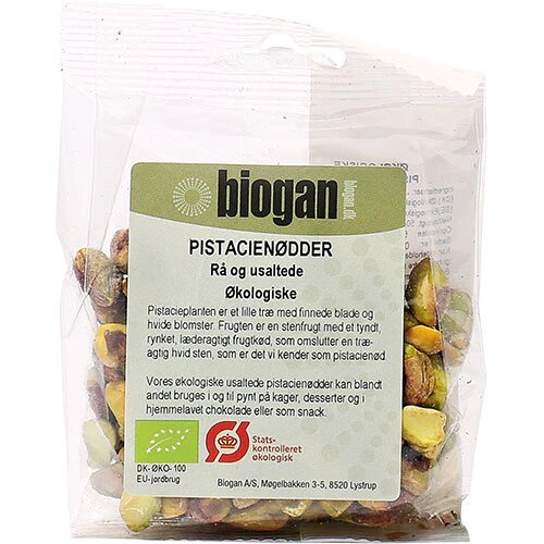 Pistacienødder Rå økologisk 50 Gram