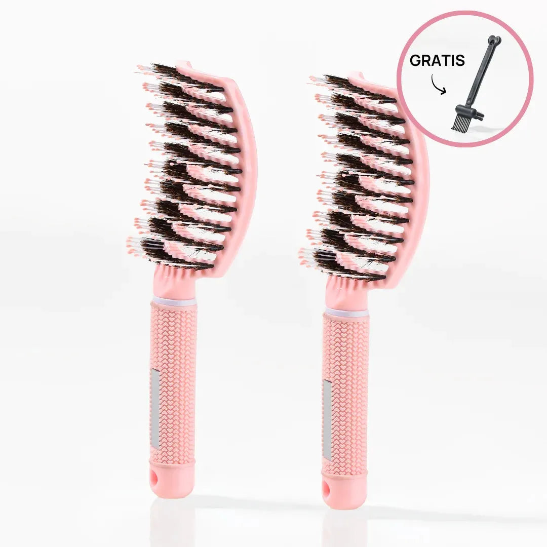 Stk  Curved Paddle Brush   Gratis Gave   Stk Lyserød  Spar 12    Gratis Cleaning Brush