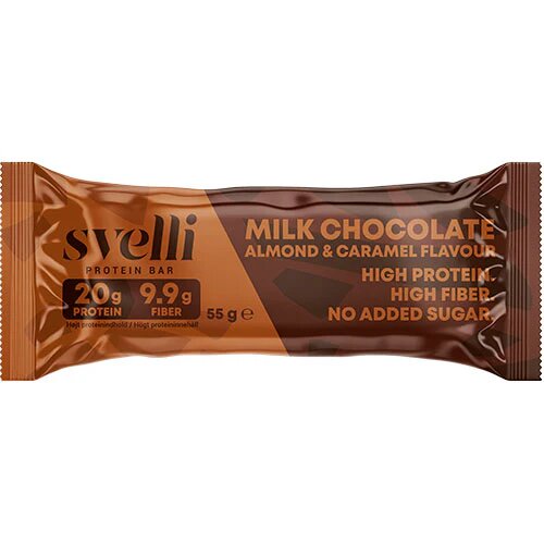Svelli Milk Chocolate Almond   Caramel Flavour 55 Gram