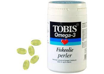 Tobis Fiskeolie Omega   Perler 500 Mg 200 Kapsler