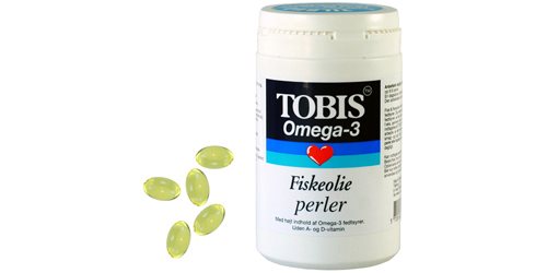 Tobis Fiskeolie Omega Perler 500 Mg 200 Kapsler