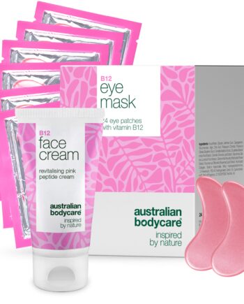 Vitamin B12 Kit: Mod Mørke Rander  Poser Og Rynker Under øjnene    Slip For Rander Under øjnene Og Rynker Med B12 Ansigtscreme Og Eye Patches  Med B12 Vitamin Der Giver Glød Og Reducerer Træthedstegn