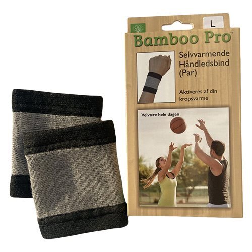 Bamboo Pro Håndledsbind  Selvvarmende  Str