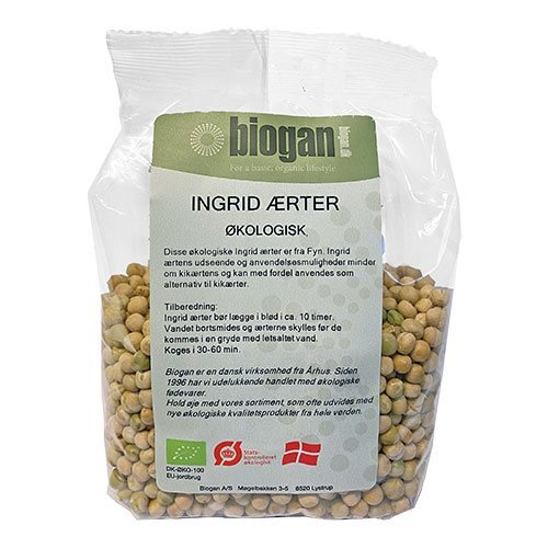 Biogan Ingrid ærter    500g