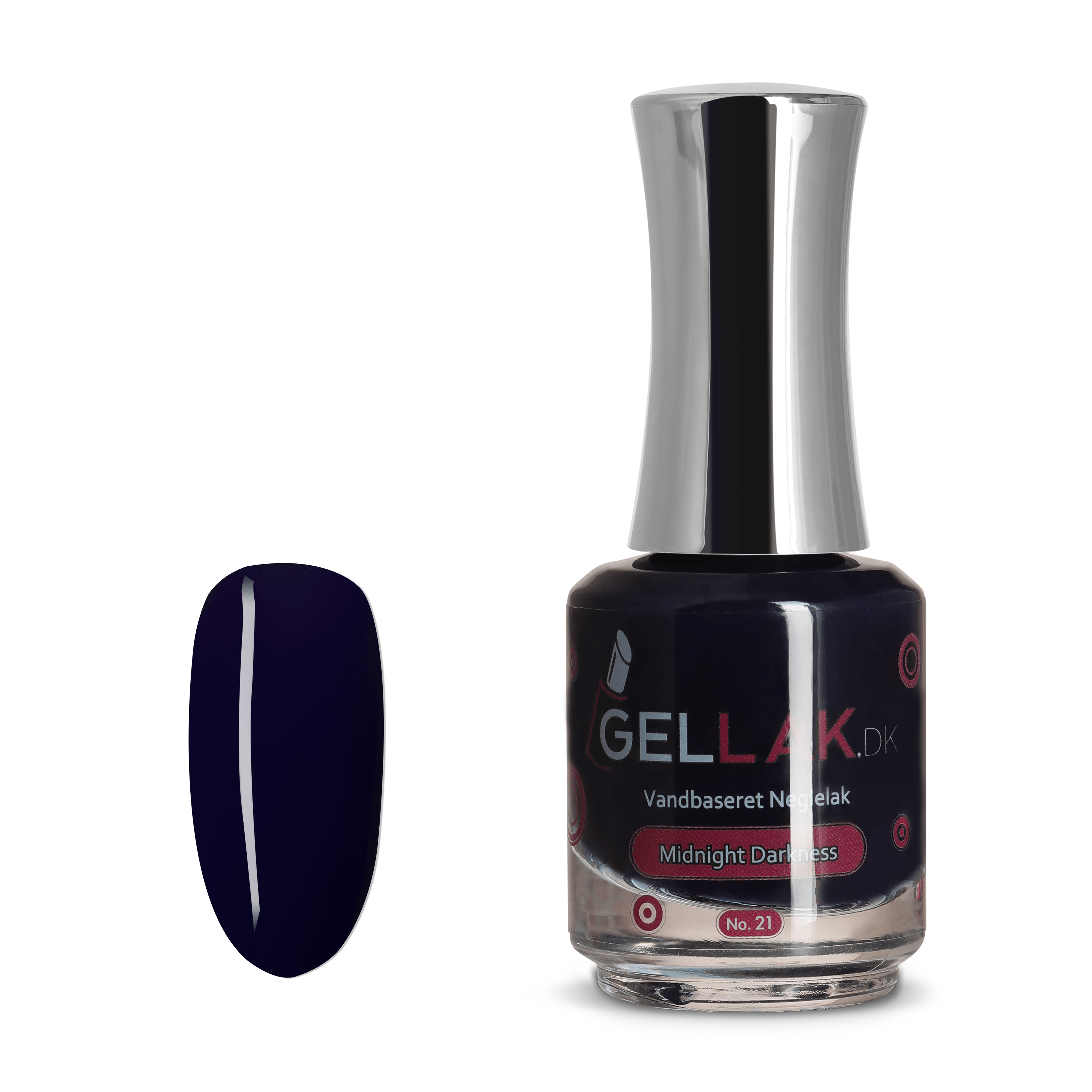Blå Vandbaseret Neglelak    Quot Midnight Darkness Quot  No  20   Gellak Dk