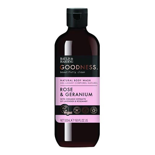 Body Wash Rose   Geranium Baylis   Harding Goodness 500 Ml