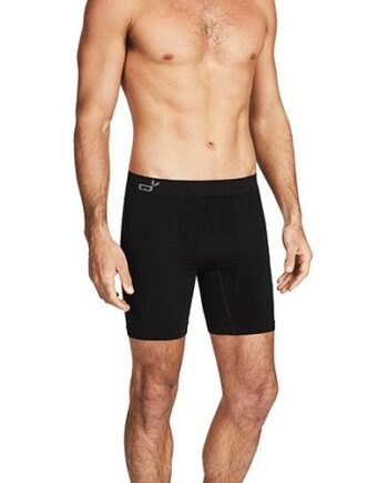 Boody Boxer Shorts Mellem Lange Sort Str       Stk