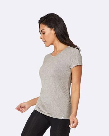 Boody  -shirt Dame Lys Grå Str    Rund Hals  1stk