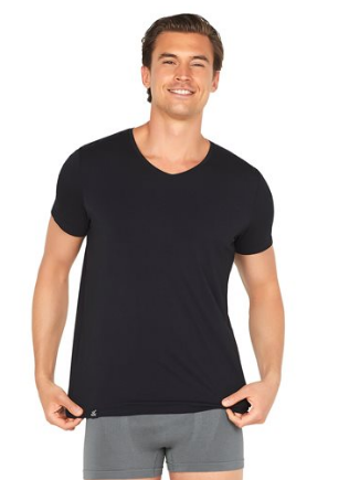 Boody  -shirt Herre  -hals Sort Str       Stk