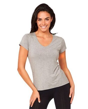 Boody Women    -neck  -shirt Lysegrå Str