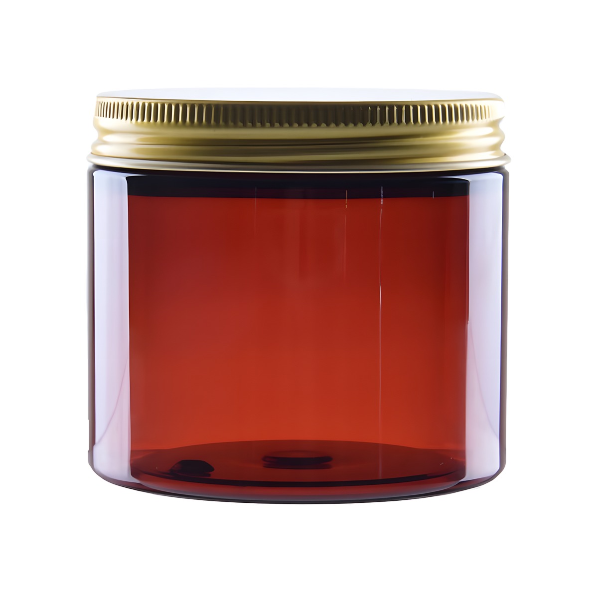 200 Ml  Brun Pet Bøtte Med Guld Alu Låg