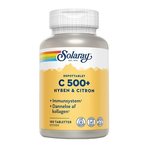 -vitamin C500  Hyben  Citron Solaray 180 Tabletter