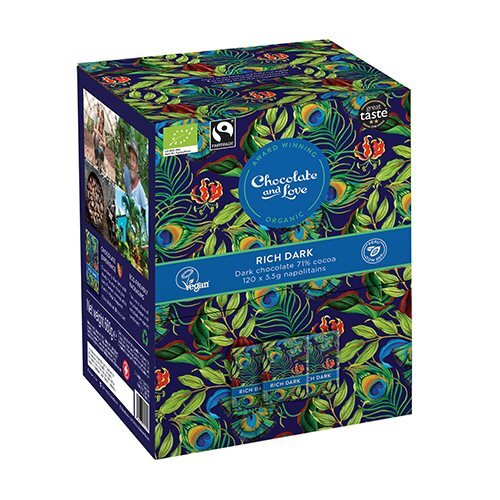 Chocolate And Love Rich Dark Dispenser 120x5 5g Chokolader     660g