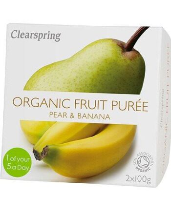 Clearspring Frugtpuré Banan  Pære    200g